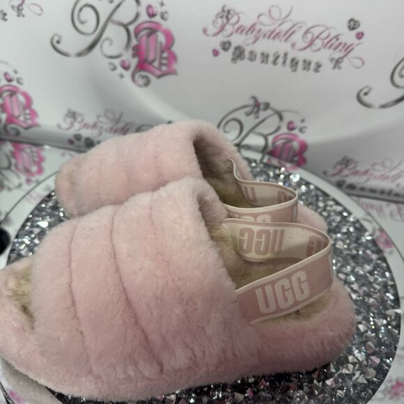 UGG slippers fluff yeah slides open toe sandal style with stretchy elastic back - Picture 4 of 6